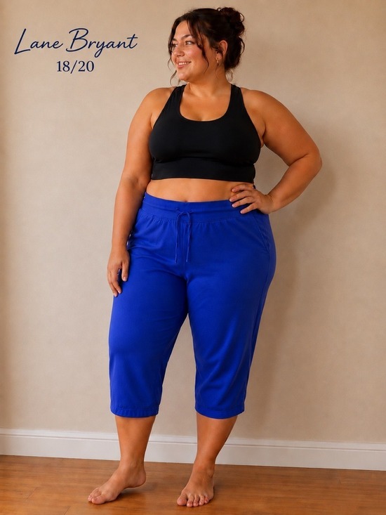 Lane Bryant Pants - Lane Bryant 18/20 Royal Blue Capri Lounge Pants Drawstring Plus Size